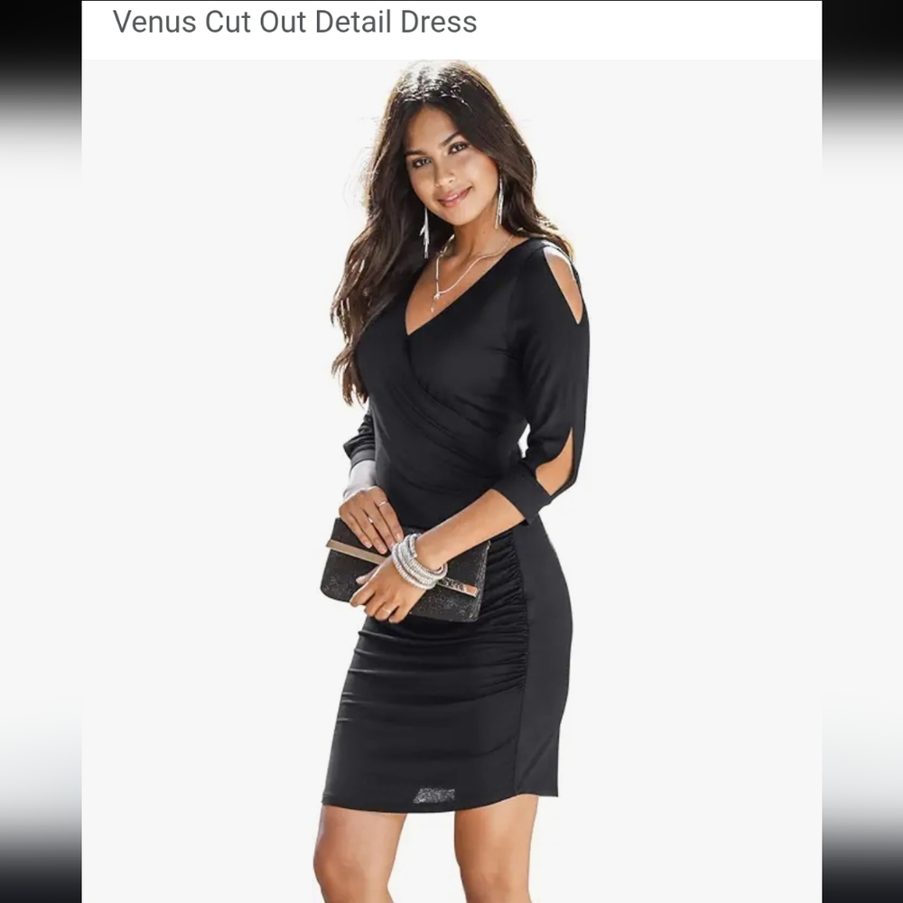 🖤 Black Long Sleeve Midi Dress